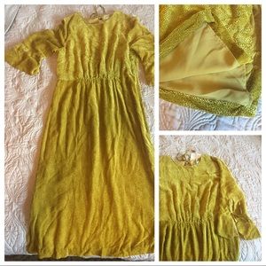 jigsaw yellow velvet dress